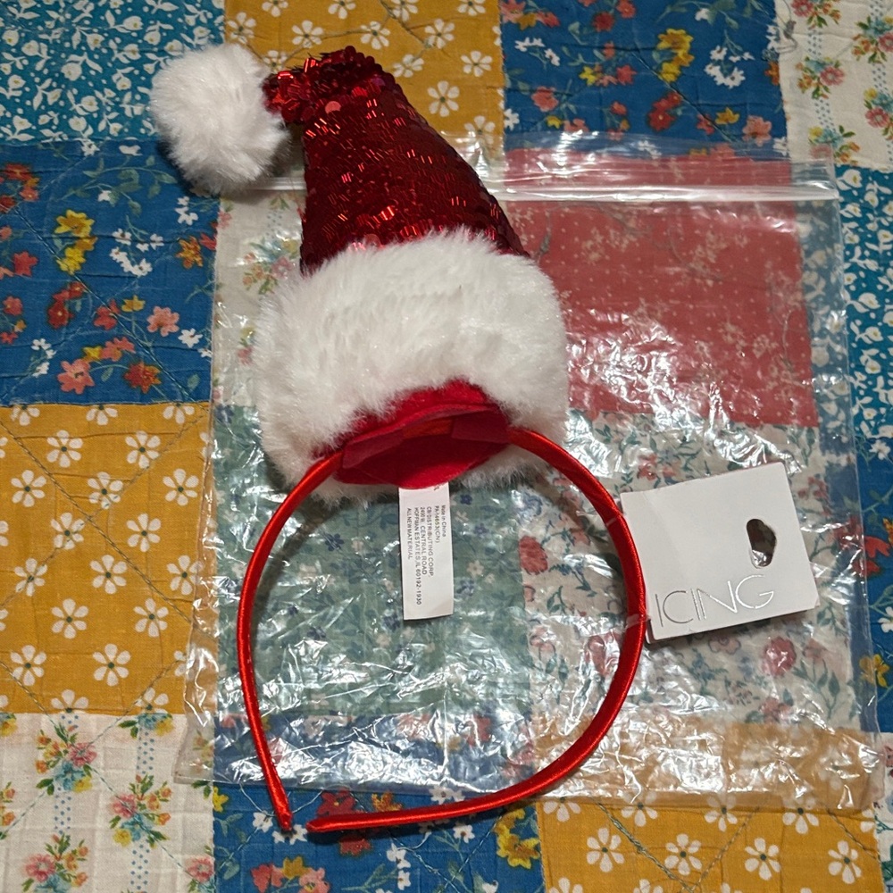Icing Red and White Santa Hat Headband